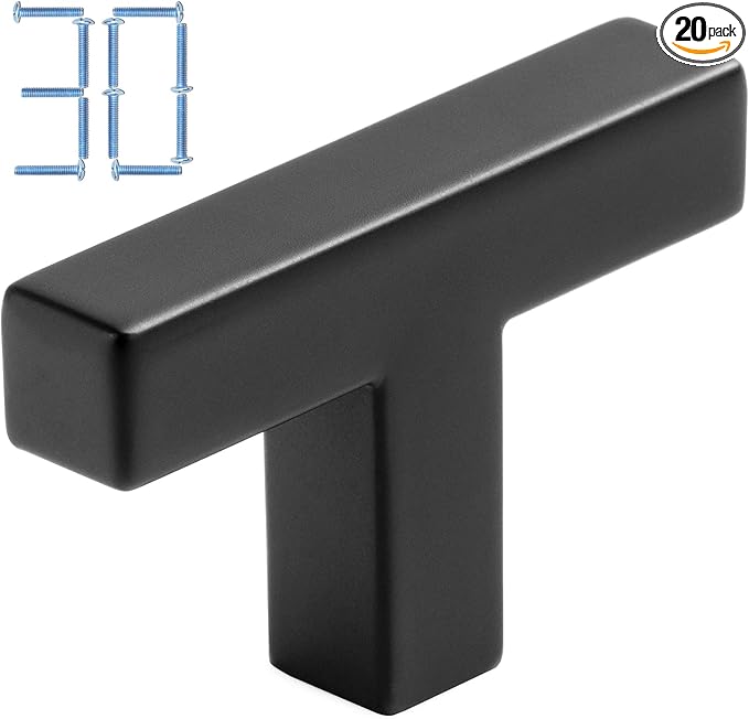KOOFIZO 30-Pack Solid T Bar Cabinet Knob by Koofizo