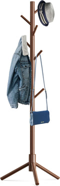 Wooden Tree Coat Rack Stand, Sturdy Freestanding Coat Rack by Hupmad