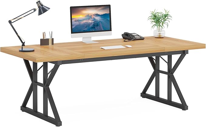 Tribesigns 70.8-Inch Executive Desk, Large Computer Office Desk Workstation - Image 7