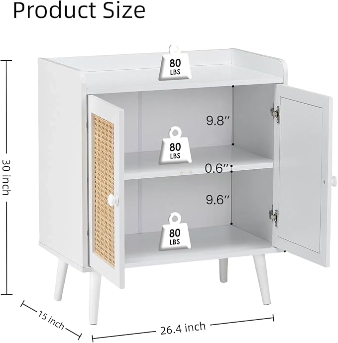 Buffet Cabinet, Rattan Storage Cabinet - Image 2