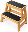 StrongTek Wood Step Stool for Adults and Kids, 17 Inch Tall, Non-Slip Step by StrongTek