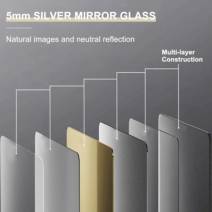 YOSHOOT Hand-Made Wooden Spliced Wall Mirror - Image 6