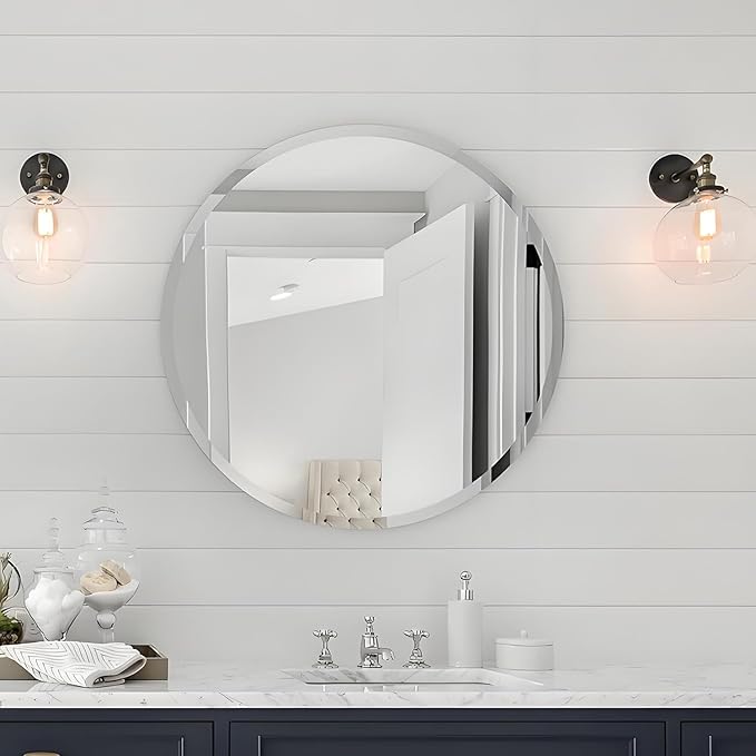 KOHROS Frameless Round Bathroom Mirror - Image 7