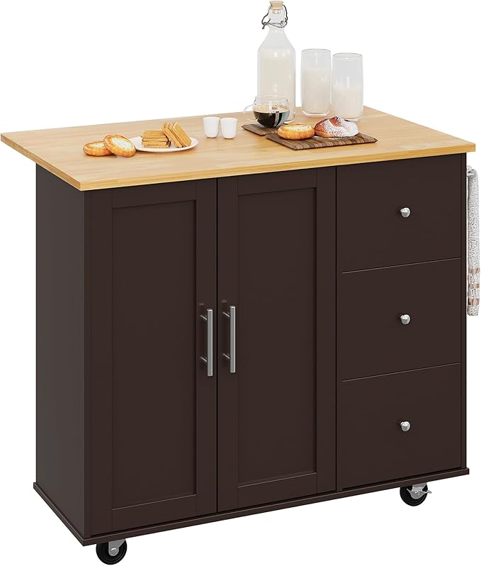 Shintenchi Rolling Kitchen Island Cart - Image 7