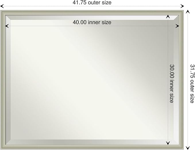 Amanti Art Silver Bathroom Mirror - Image 4