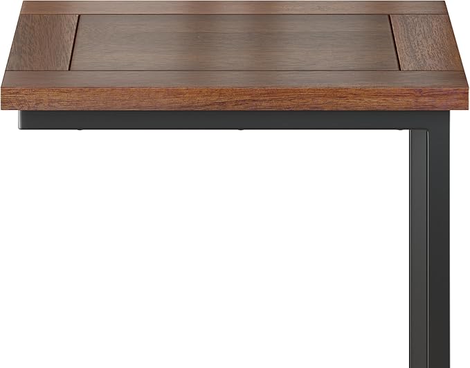 SIMPLIHOME Skyler 16-inch Wide Solid Mango/Metal Industrial C-Shaped End Table - Image 5