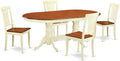 East West Furniture PLAV5-WHI-W 5 Piece Dining Room Table Set Includes an Oval by EastWestFurniture