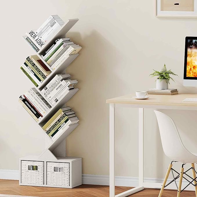 Vagusicc Tree Bookshelf, 6 Tier Bookshelf - Image 8