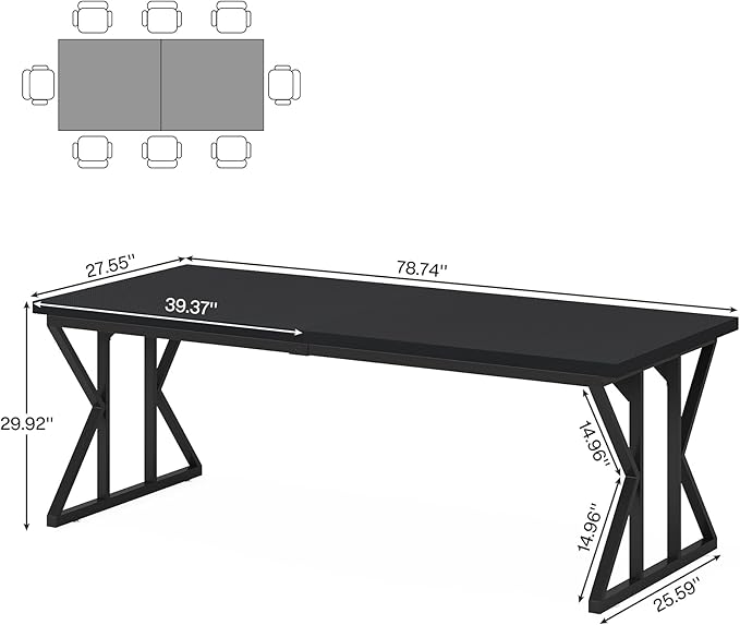 Tribesigns Farmhouse Dining Table - Image 2