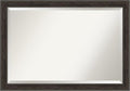 Amanti Art Brown Wall Mirror 28x40 Shipwreck Greywash Narrow Rectangle Bathroom by AmantiArt