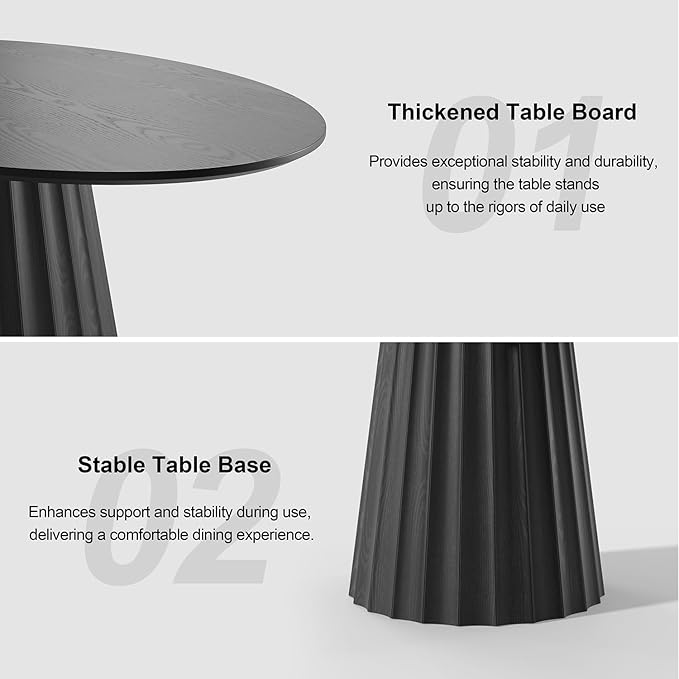 Casaphoria 67" Oval Dining Table, Modern Wood Kitchen Table - Image 5