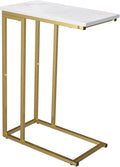 Yusong C Shaped End Table, Couch Side Table That Slide Under Sofa Bed, Small by Yusong
