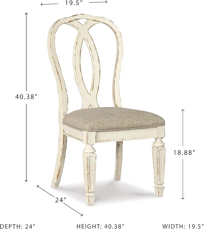 Signature Design by Ashley Realyn French Country Ribbon Back Dining Chair - Image 3