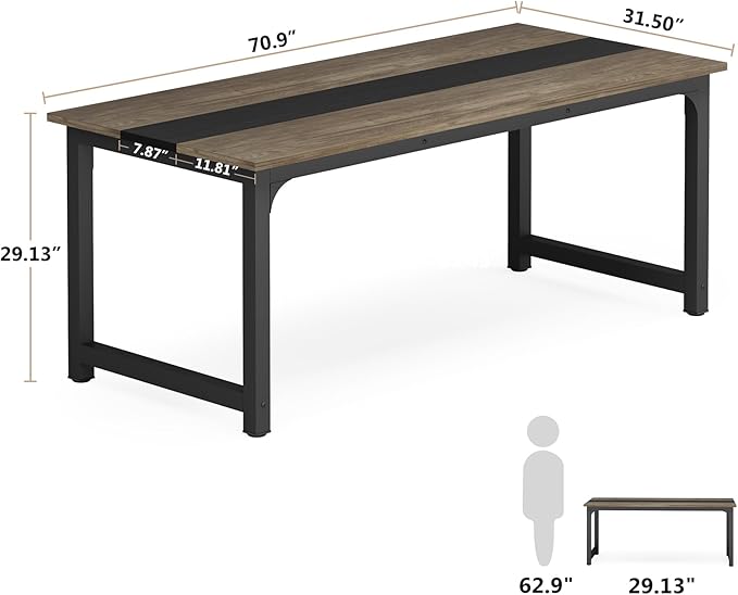 Tribesigns 70.8” Executive Desk, Large Office Computer Desk - Image 2