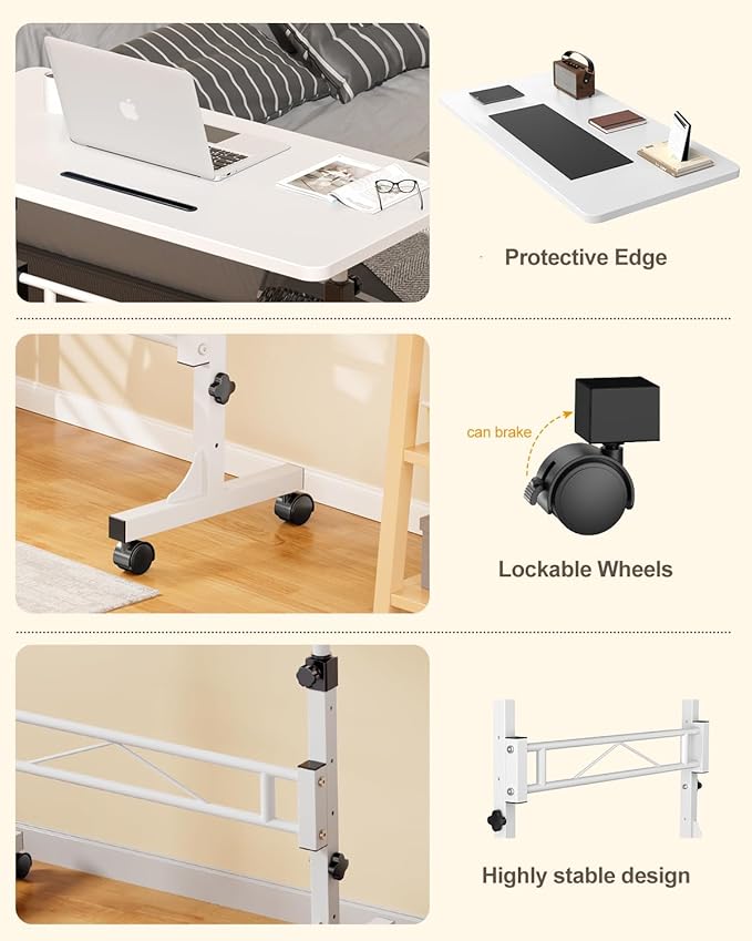 Small Standing Desk Adjustable Height, Mobile Stand Up Desk - Image 6