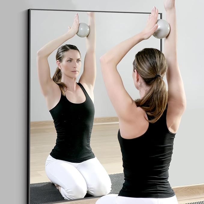 KOCUUY Black Bathroom Mirror, 55x36 Large Wall Mirror - Image 8