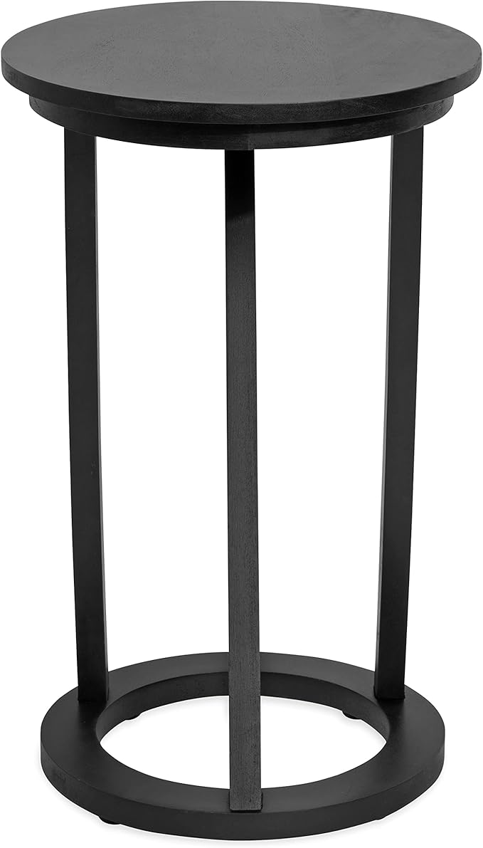Kate and Laurel Aja Modern Side Table, Decorative Modern Geometric Wood Bedroom - Image 5