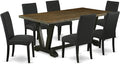 East West Furniture V677DR124-7 7 Piece Dining Set Consist of a Rectangle by EastWestFurniture
