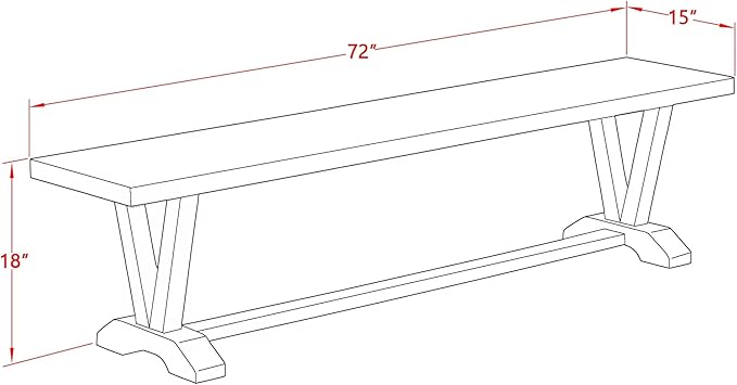 East West Furniture V097EN206-6 6 Piece Kitchen Table Set Contains a Rectangle - Image 19