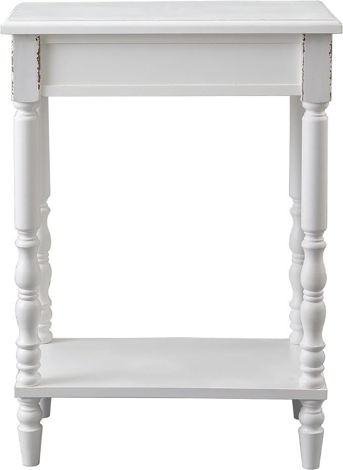 SOFE White Wood End Table, Modern Living Room Side Table, Sofa Couch Table - Image 8