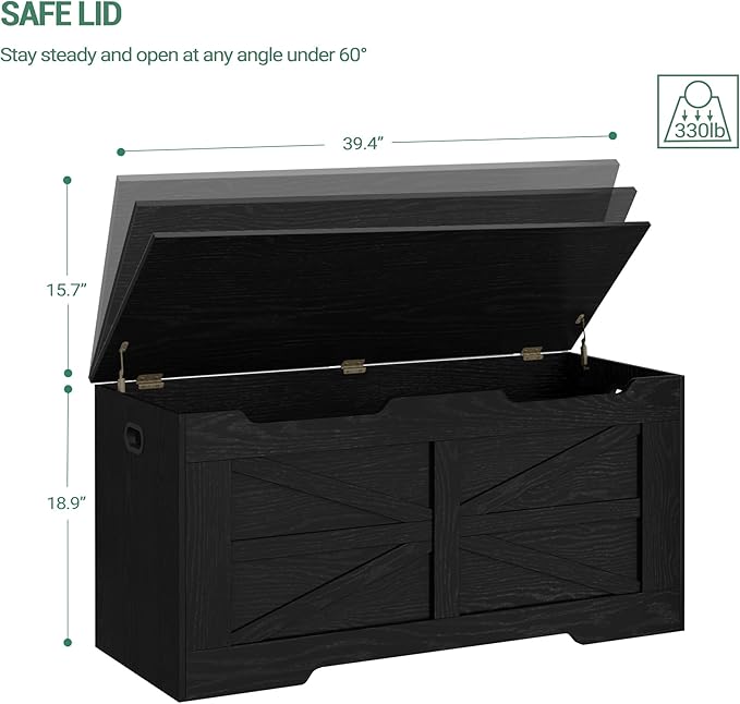 39.4" Storage Chest, Extra Large Storage Trunk - Image 3