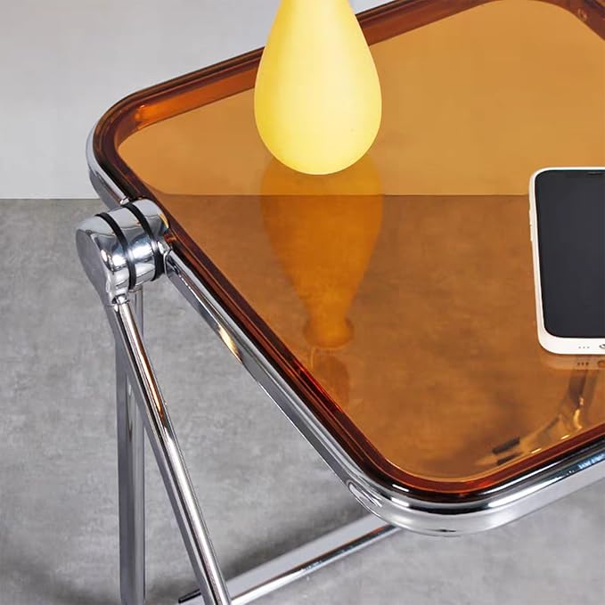 16.2" × 14.1" Acrylic Folding Table, Small Lightweight End Table - Image 5