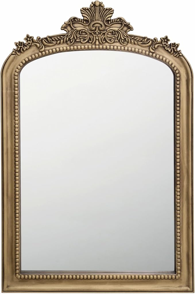 Distressed Vintage Gold Wall Mirror - Image 2
