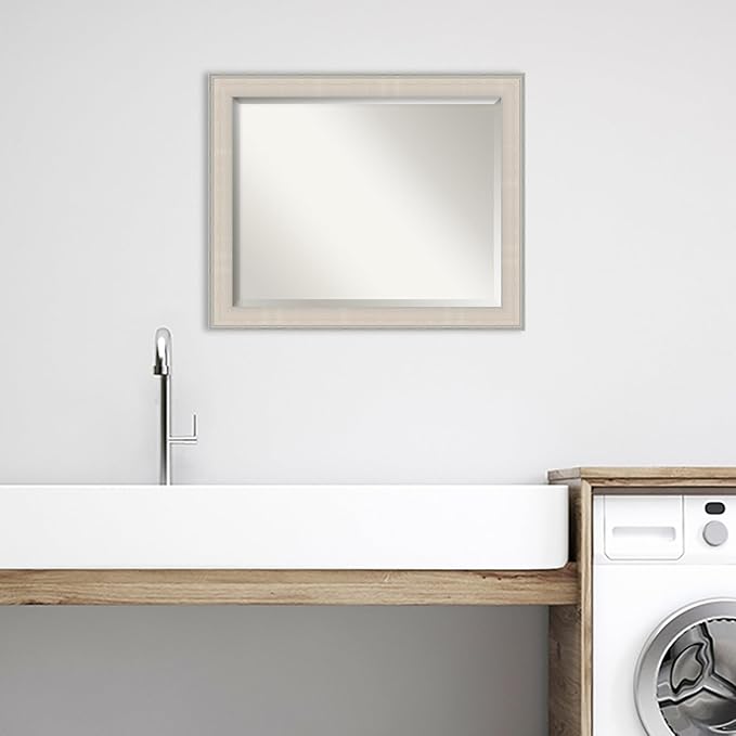 Amanti Art White Bathroom Mirror - Image 6