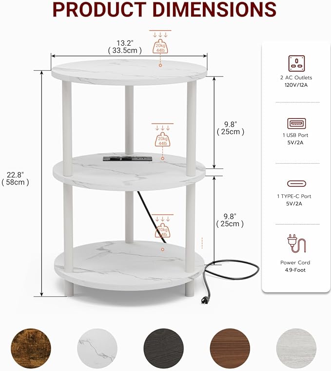Small Round End Table - Image 2