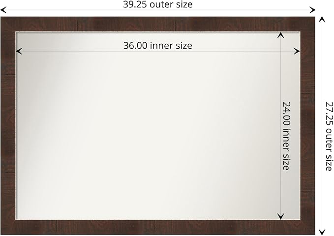 Amanti Art Brown Bathroom Mirror - Image 4