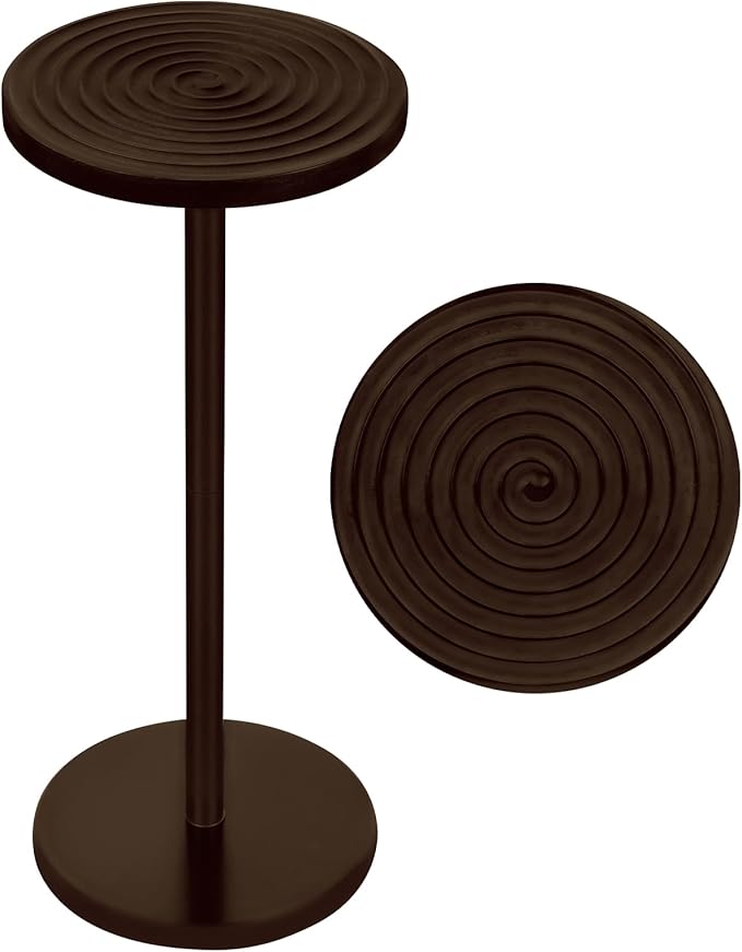 ZYBT Pedestal Side Table, 10.24" Natural Wood Round Coffee Table, Drink Table by ZYBTtoCreateHappyMemories