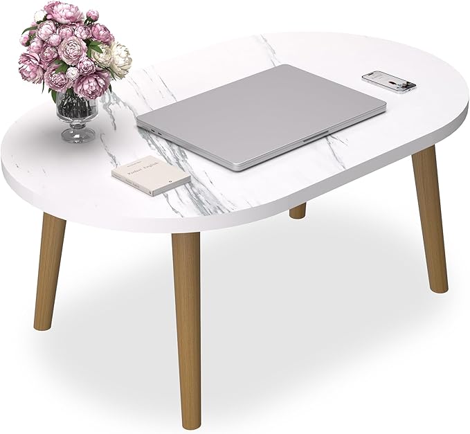 Small Coffee Table for Small Space, Low Table, Floor Table Desk for Sitting on by FAMIDGE