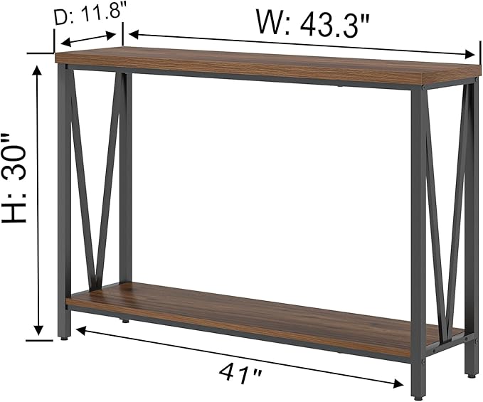 FOLUBAN Entryway Table, Narrow Console Table, Modern Sofa Table - Image 2
