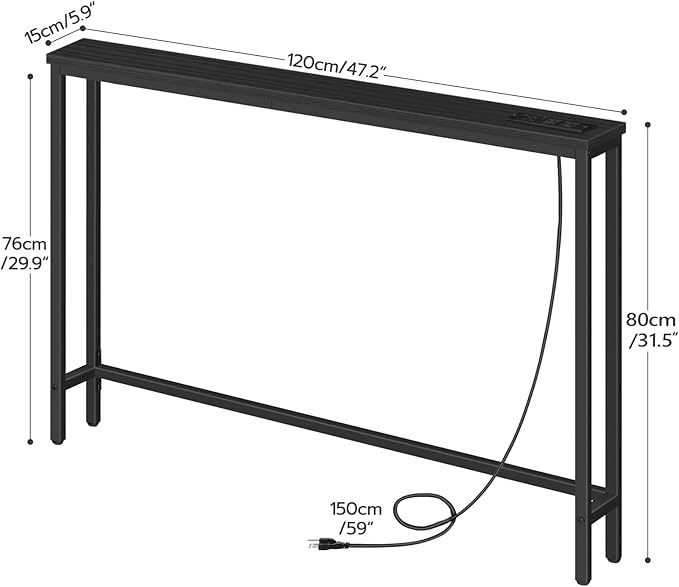 HOOBRO 47.2" Skinny Console Table - Image 3