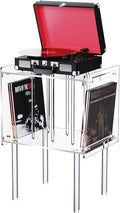 Acrylic Record Player Stand, by AcrylicFurnitureHomeDecor