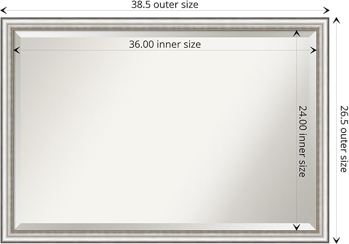 Amanti Art Silver Bathroom Mirror - Image 4