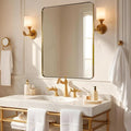 Brushed Gold Mirror 30"x36", Wall Mirror by Mirrorartmirror