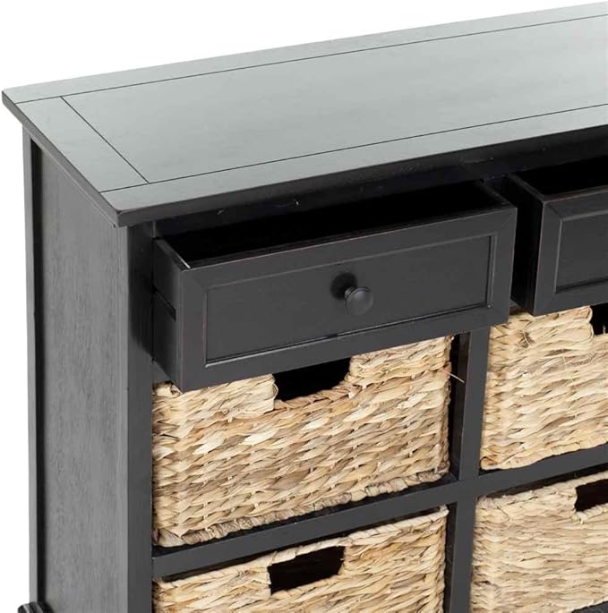 SAFAVIEH American Homes Collection Herman Vintage Black Storage Unit - Image 4