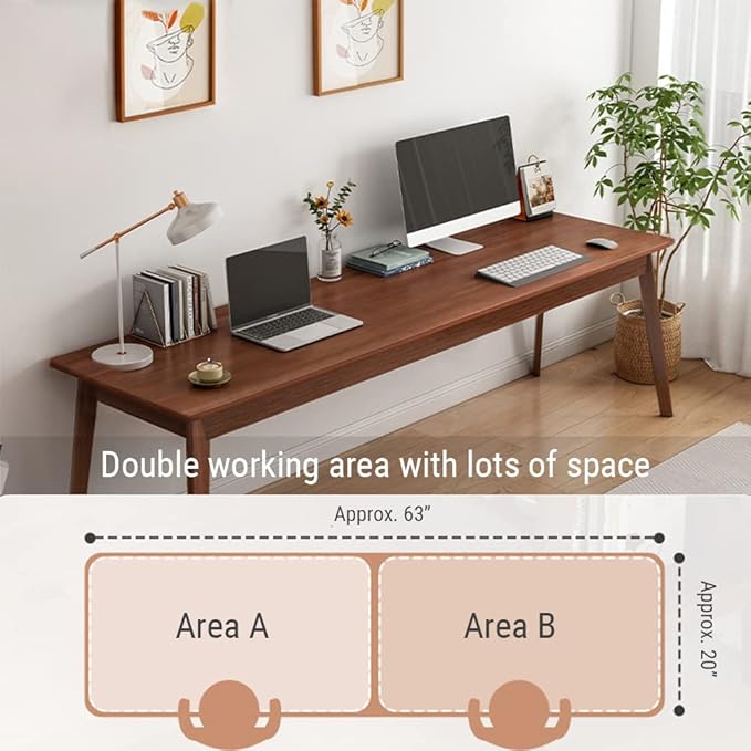 Mid-Century Long Desk Table - Image 2