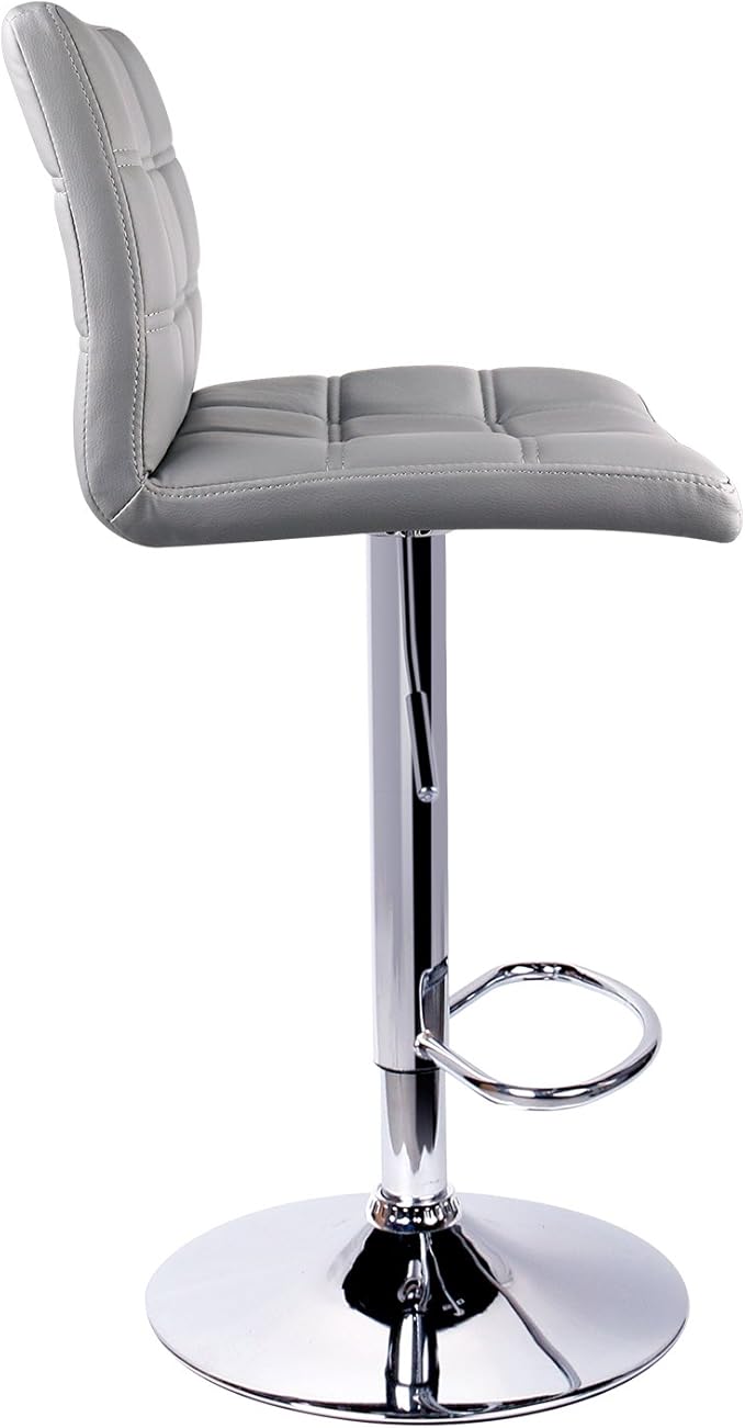 Leopard Modern Square Back PU Leather Adjustable Bar Stools - Image 5
