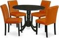 East West Furniture DLAB5-BLK-61 5 Piece Kitchen Table Set by EastWestFurniture