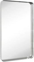 TEHOME 24x36 inch Chrome Metal Framed Bathroom Mirror by TEHOME