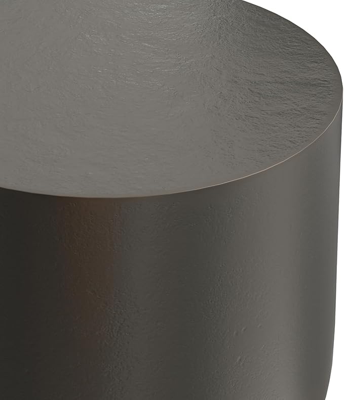 SIMPLIHOME Anthony Cast Aluminum Side Table in Antique Bronze/Brass, 13.75-inch - Image 9