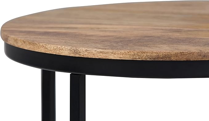 SIMPLIHOME Jenna Industrial 18 inch Wide Metal Round Accent Side Table in - Image 7