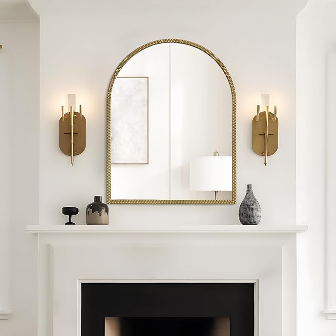 WallBeyond Gold Vintage Mirror for Vanity 28x36 Inch, Living Room - Image 2