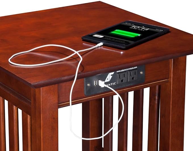 AFI, Mission End Table with Charging Station - Image 5