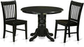 East West Furniture SHNO3-BLK-W 3 Piece Dining Room Furniture Set Contains a by EastWestFurniture
