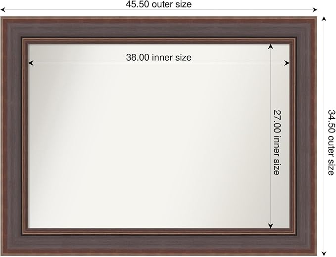 Amanti Art Brown Bathroom Mirror - Image 3