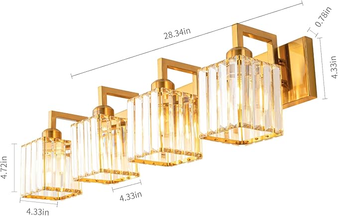 Modern Crystal Bathroom Vanity Light - Image 4