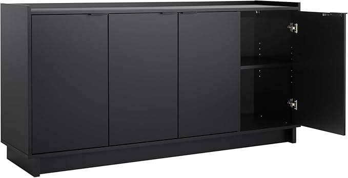 Prepac Simply Modern 4 Door Console Table Storage Cabinet, Buffet Cabinet - Image 10